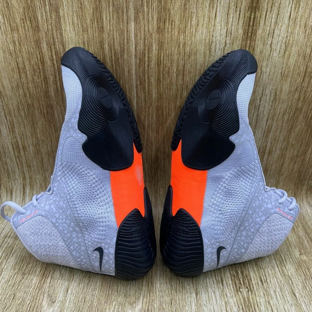 Nike Tawa SE Electric Pack Men's‎ 6.5 Grey Orange Wrestling Shoes DJ4474-900 NEW